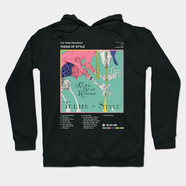 Car Seat Headrest - Teens of Style Tracklist Album Hoodie by 80sRetro